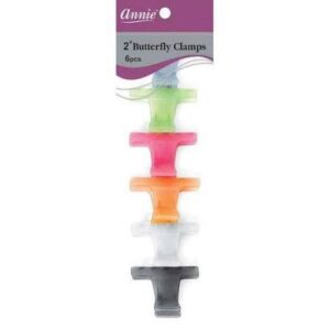 Annie 2" 6 Pk Butterfly Clip